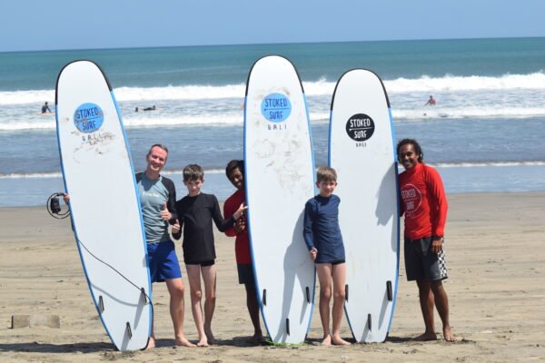 family surfing